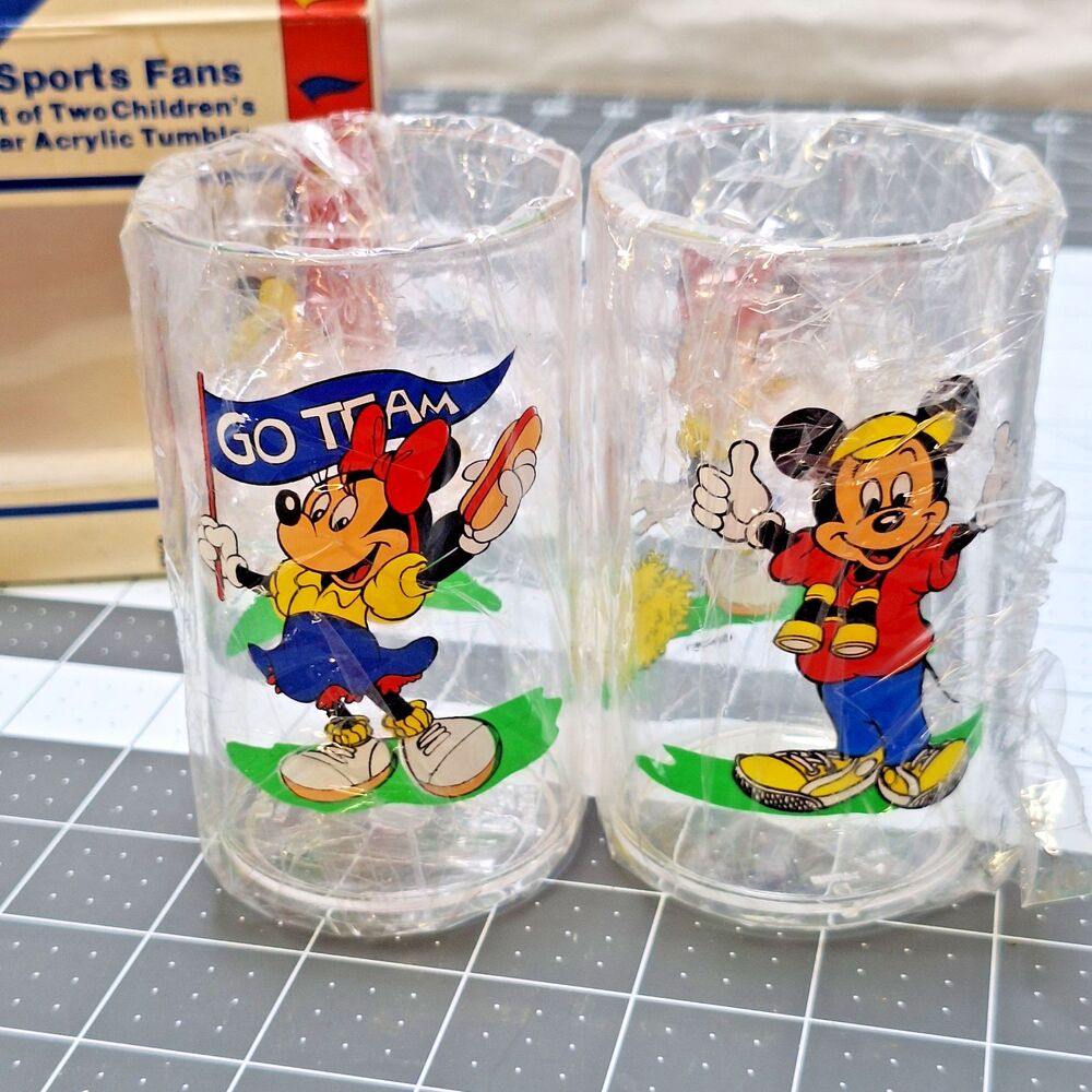Vintage Disney’s Selandia Designs Sports Fans Childrens Tumblers Collectible